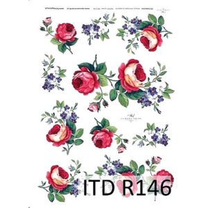 Decoupage papir, rižin vel 230x297 mm