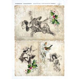 Decoupage papir, rižin vel 230x297 mm