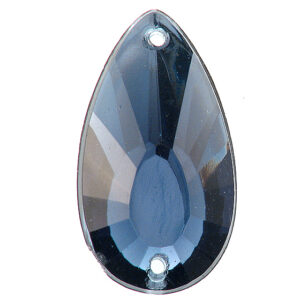 Akrilna stakalca 22x12 mm, boja: indian saphire (tamno plava), 10 kom