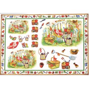 Decoupage papir Iz vrta, vel. 49 x 34,3 cm, 70 gr