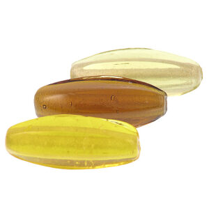 Perlica,staklo,  vel 20x8 mm, 3 boje,  12 kom,  BEAD1