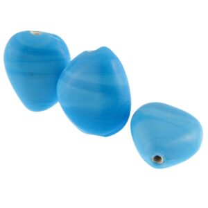 Perlice staklene, vel.18x16 mm, 10 kom, boja: plava