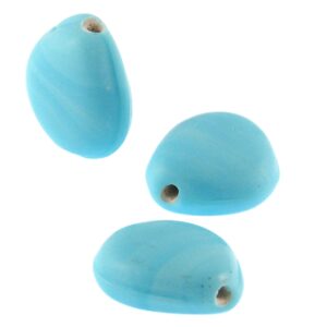 Perlice staklene, vel.18x16 mm, 10 kom, boja: sv.plava