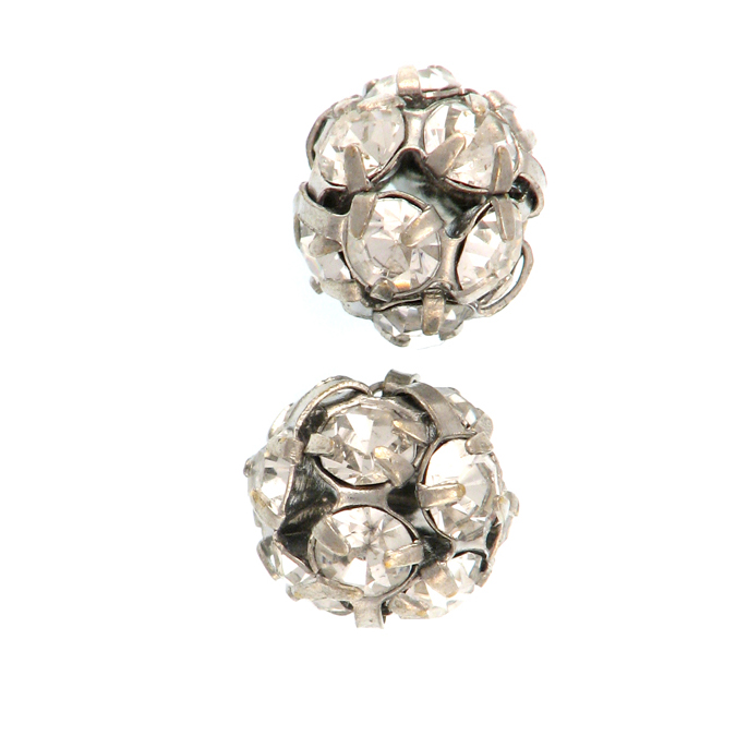 Perle ceski kristal 8mm 2 kom, kristal boja kristal prozirni-platina
