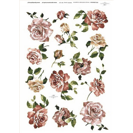 Decoupage papir, rižin vel 230x297 mm