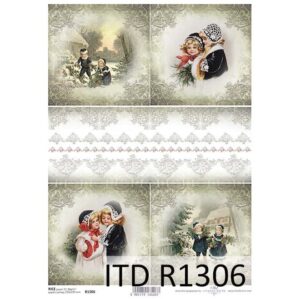 Decoupage papir, rižin vel 230x297 mm