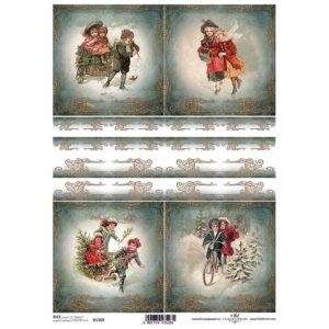 Decoupage papir, rižin vel 230x297 mm