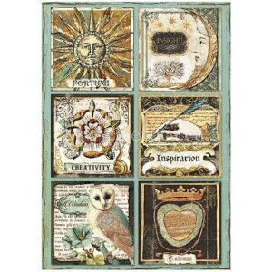 Papir decoupage, rižin, vel 21 x 29,7 gr, 28 gr