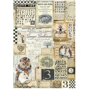 Papir decoupage, rižin, vel 21 x 29,7 gr, 28 gr