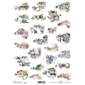 Decoupage papir, rižin vel 230x297 mm
