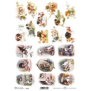 Decoupage papir, rižin vel 230x297 mm