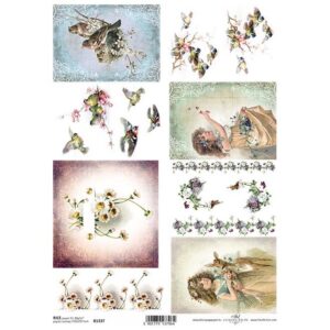 Decoupage papir, rižin vel 230x297 mm