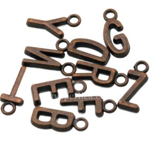 Privjesci slova vel.16x6 mm, 10 kom, mix MD30