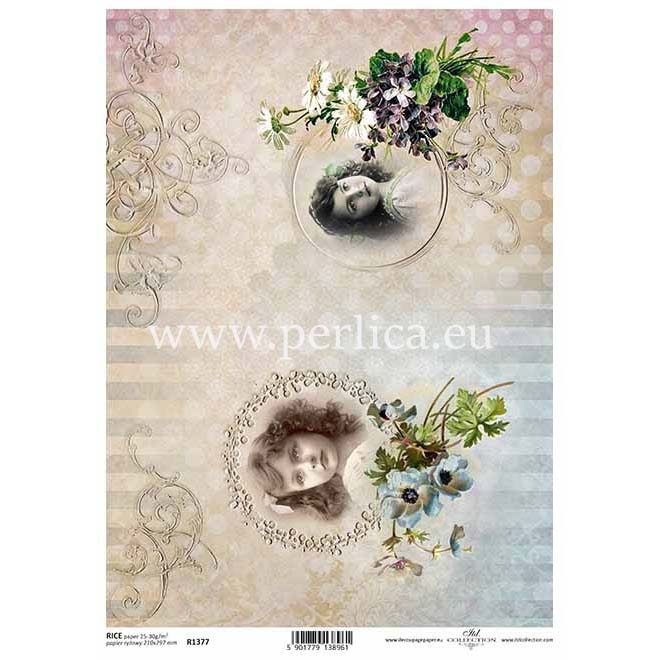 Decoupage papir, rižin vel 230x297 mm