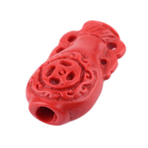 Perla cinabarit vaza, 18x10x7 mm, 2 kom, KOR1