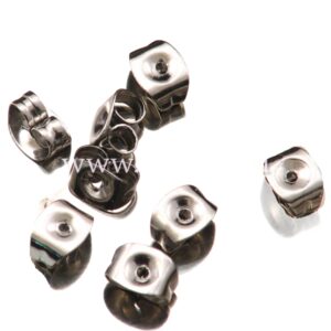 Leptirić za naušnice vel 6x4,5x3 -0,7 mm, nehrđajući čelik  SS201 ,6 kom, SS3