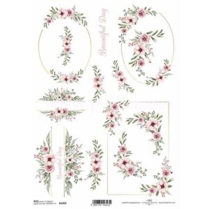 Decoupage papir, rižin vel 230x297 mm