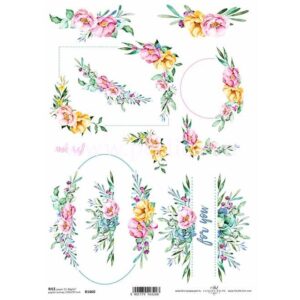 Decoupage papir, rižin vel 230x297 mm