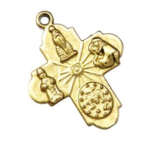 Privjesak križ 29x23x2 mm, 2 kom,boja:zlatna MD32