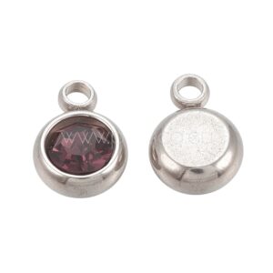 Privjesak nehrđajući čelik  SS304 vel. 8,5x5,5x3 mm, dark violet, 2 kom,SS10