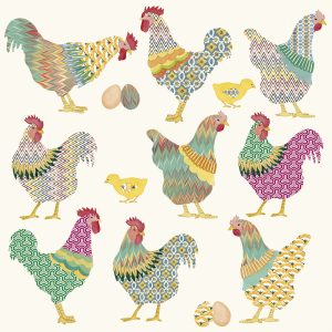 Salveta Galli e galline PT18