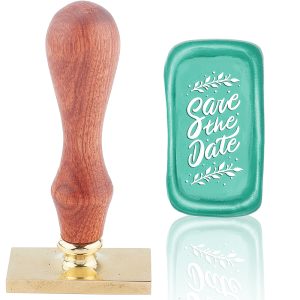 Pečat za vosak Save the date, pravokutni, 4,5x2,3 cm