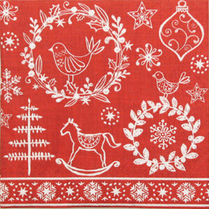 Salveta Hygge symbols red ZI72