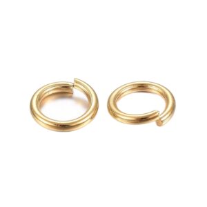 Alka SS304 vel 10 x 1.5 mm, pozlata 24 karat zlatom, 10 kom,SS6