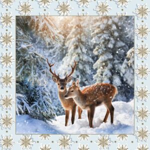 Salveta Roedeers Couple in Winter Forest BZJ1