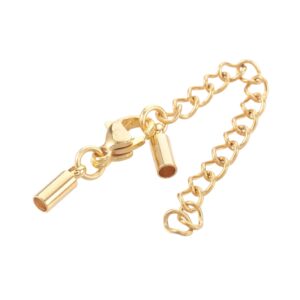 Terminal  vel.8x2,5 - 2,0 mm+ produžni lančić 45 mm, karabiner kopča 6x9 mm, sve od nehrđajućeg čelika SS3042 seta u paketu, SS8