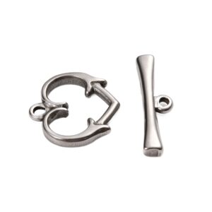 Kopča Toggle od nehrđajućeg čelika SS304 vel 15x15,5x2 mm, klipić 21x6x2 mm, boja: inox 1 kom, SS22