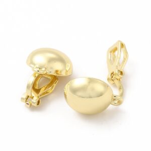 Klipse,vel 17x12x10 mm, rupa 1,5 mm, boja: svijetlo zlato, 1 par, MD42