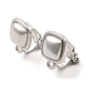 Klipse,vel 13x10x14 mm, rupa 1,5 mm, boja: platina, 1 par, MD42