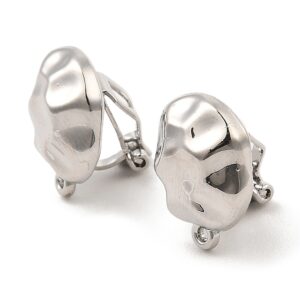 Klipse,vel 16x12x12 mm, rupa 1,5 mm, boja: platina, 1 par, MD42