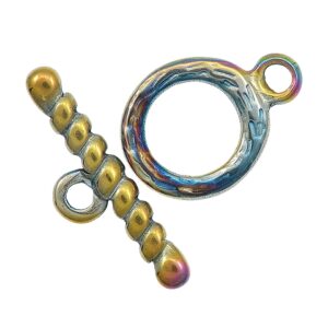 Kopča toggle od nehrđajućeg čelika SS304 vel 16x12x2 mm, klipić 22x6x2 mm, boja:multicolor  1 kom, SS22