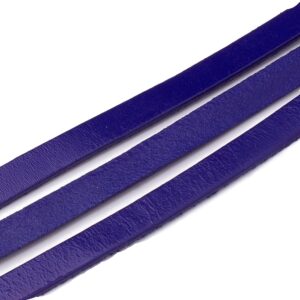 Traka koža 5 x 2 mm, boja: plava,  1 metar