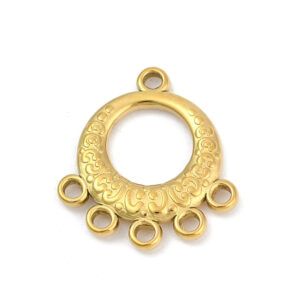 Privjesak Chandelier od nehrđajućeg čelika SS304, vel 22x20x2,5 mm, boja:zlatna,1 kom, SS108