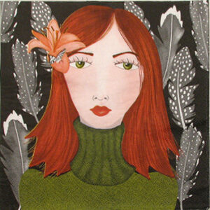 Salveta Scarlett with feathers LIK1