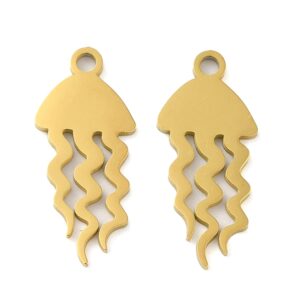 Privjesak Meduza od nehrđajućeg čelika SS304 mm, vel.19x9x1mm, 2 kom SS120