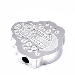 Privjesak Madona  od nehrđajućeg čelika SS304 vel.14x13x3,5 mm, rupa 1,8 mm, boja: inox,1 kom, SS10