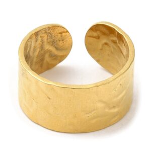 Prsten od nehrđajućeg čelika SS304 , podesiva širina, vel 17,5 mm, 1 kom, pozlata, SS15