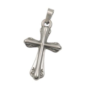 Privjesak Križ, nehrđajući čelik SS304, vel. 23x14x2,5 mm, boja:inox, IN10