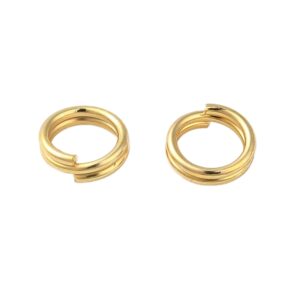 Alka dupla, nehrđajući čelik SS304 vel 4x1 mm unut.promjer 2,5 mm, pozlata 18 karat.zlatom, 10 kom