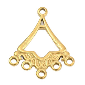 Privjesak Chandelier od nehrđajućeg čelika SS304, vel 29x25x2,5 mm, boja: zlatna,1 kom, SS108