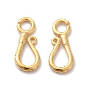 Kopča vel.19x8x2 mm - alka 3 mm, pozlata 24 karat.zlatom, 2 kom MD62