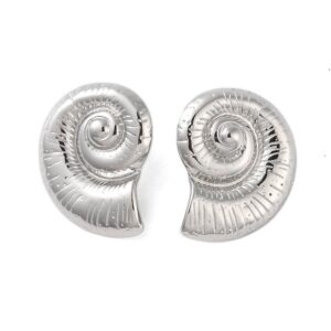 Naušnice Morski puž od nehrđajućeg čelika SS304 vel. 28x24 mm, boja: pozlata platinom ,1 kom SS111