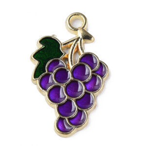Privjesak emajl Grožđe vel 26x15,5x1,5 mm,1 kom, EM11