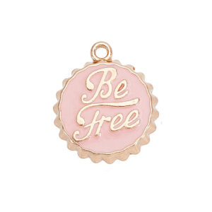 Privjesak Be free  vel 16x20x2,5 mm,bijeli, 1 kom,  EM19