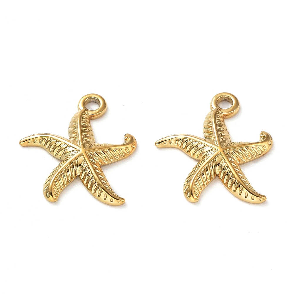 Privjesak Morska zvijezda od nehrđajućeg čelika SS304,vel 16x14x2mm, pozlata 18 karat.zlatom, 1 kom,SS108 - Slika 4