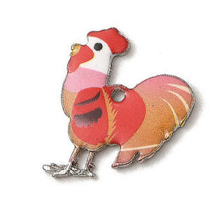 Privjesak emajl Pijetao, vel 23x19,5x2 mm, 1 kom, EM4